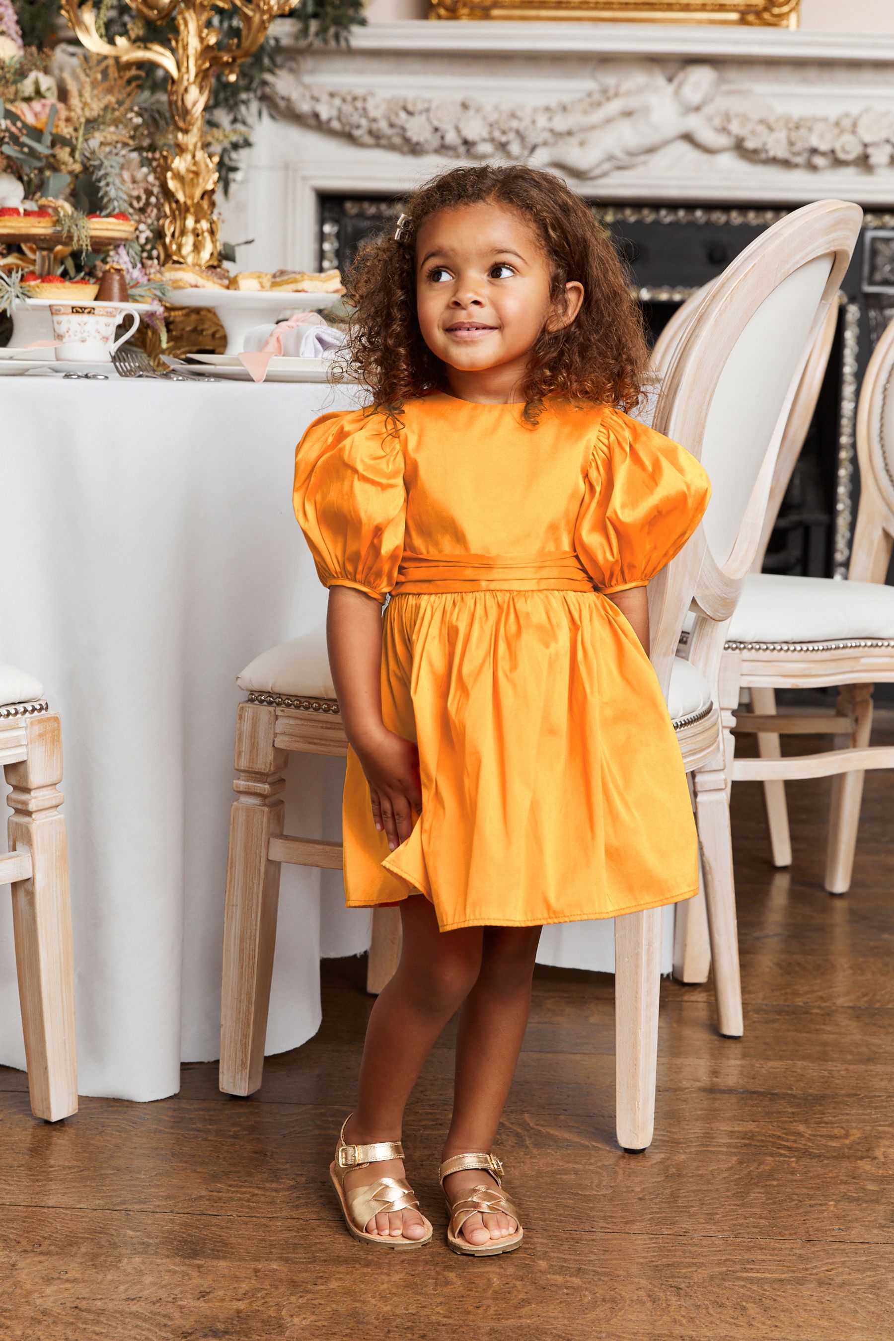 Mango orange dress hot sale