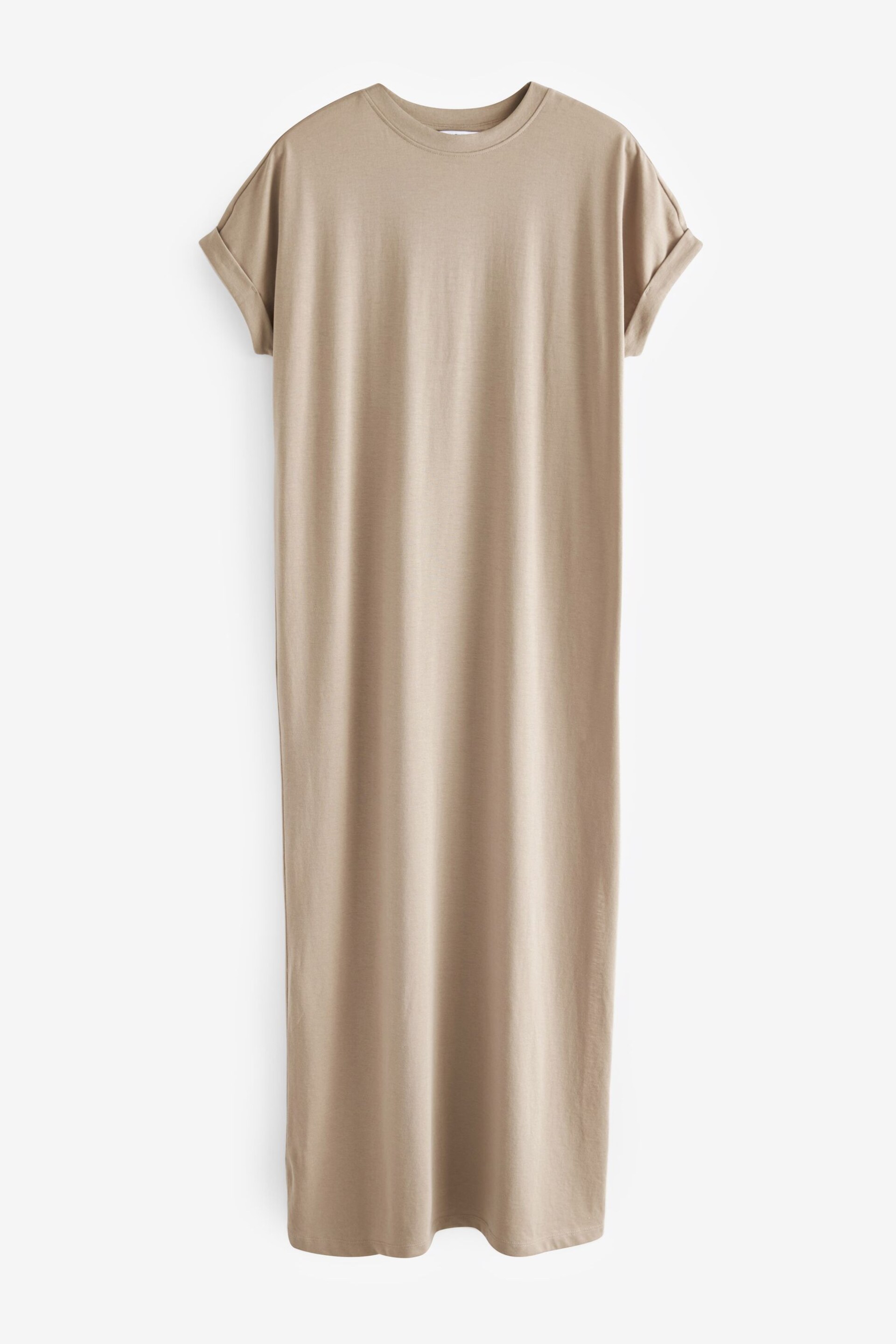 Neutral Short Sleeve Maxi T-Shirt Dress - Image 5 of 6