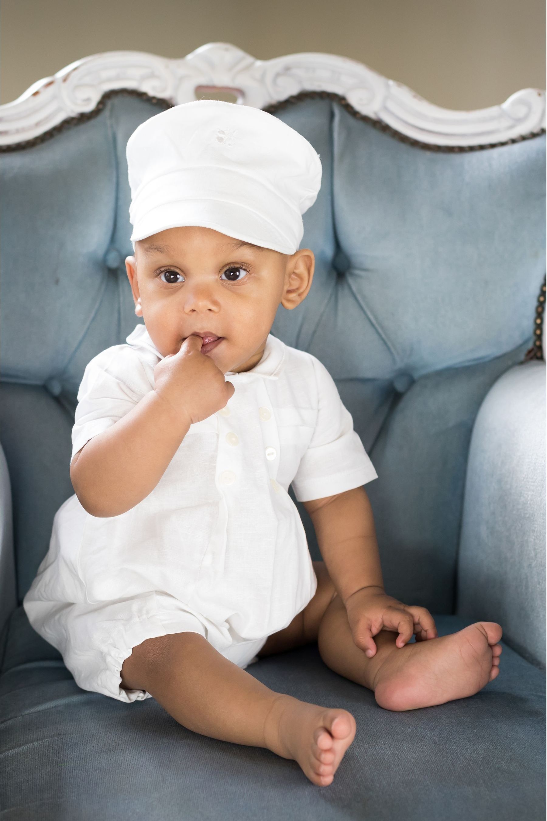 Baby boy linen romper shop