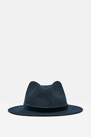 Joules Maude Navy Wool Fedora Hat - Image 3 of 5