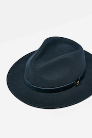 Joules Maude Navy Blue Wool Fedora Hat - Image 5 of 5