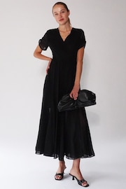 Religion Black Delight Wrap Dress With Full Skirt - Image 3 of 6