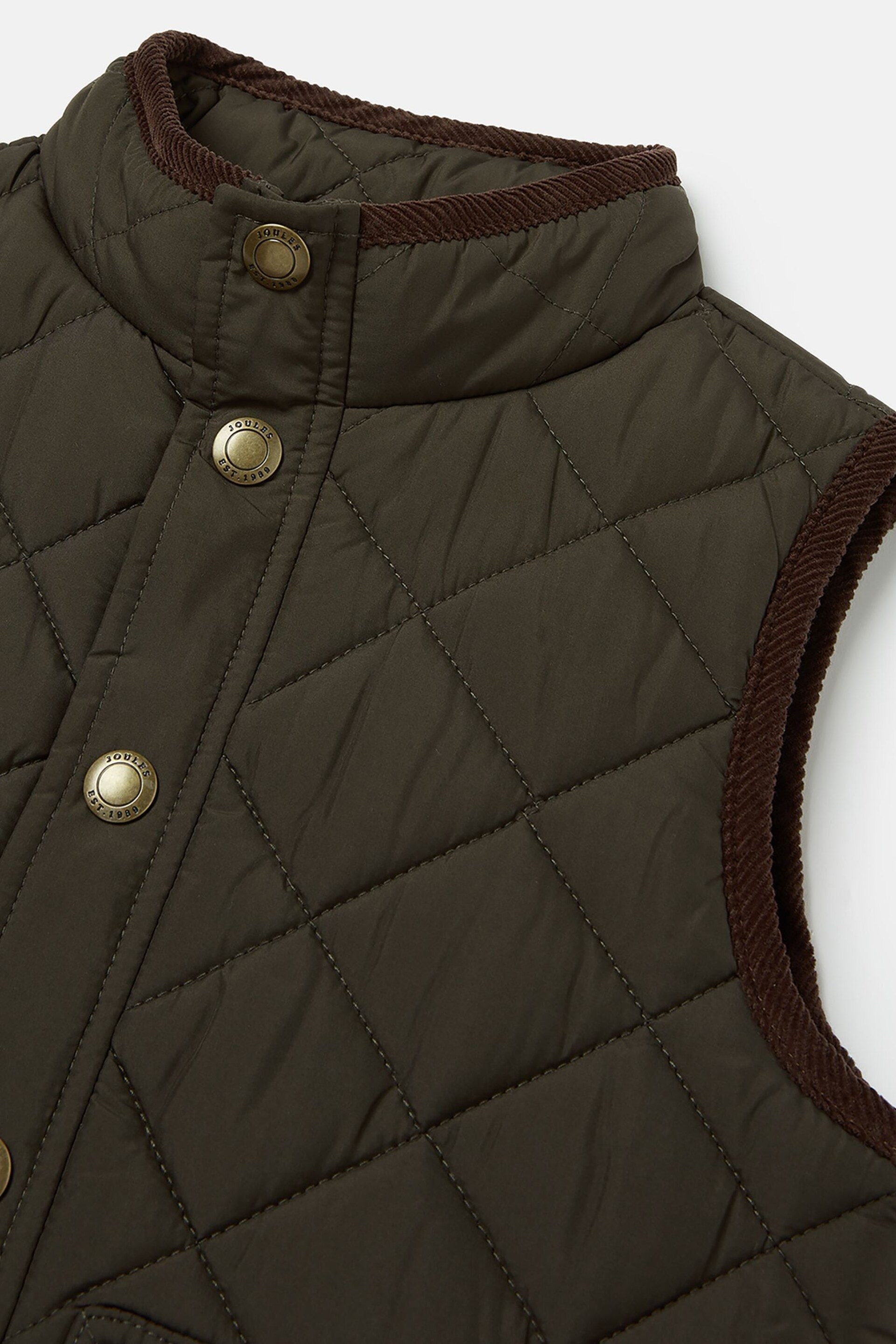 Joules Hugo Green Quilted Gilet - Image 3 of 6