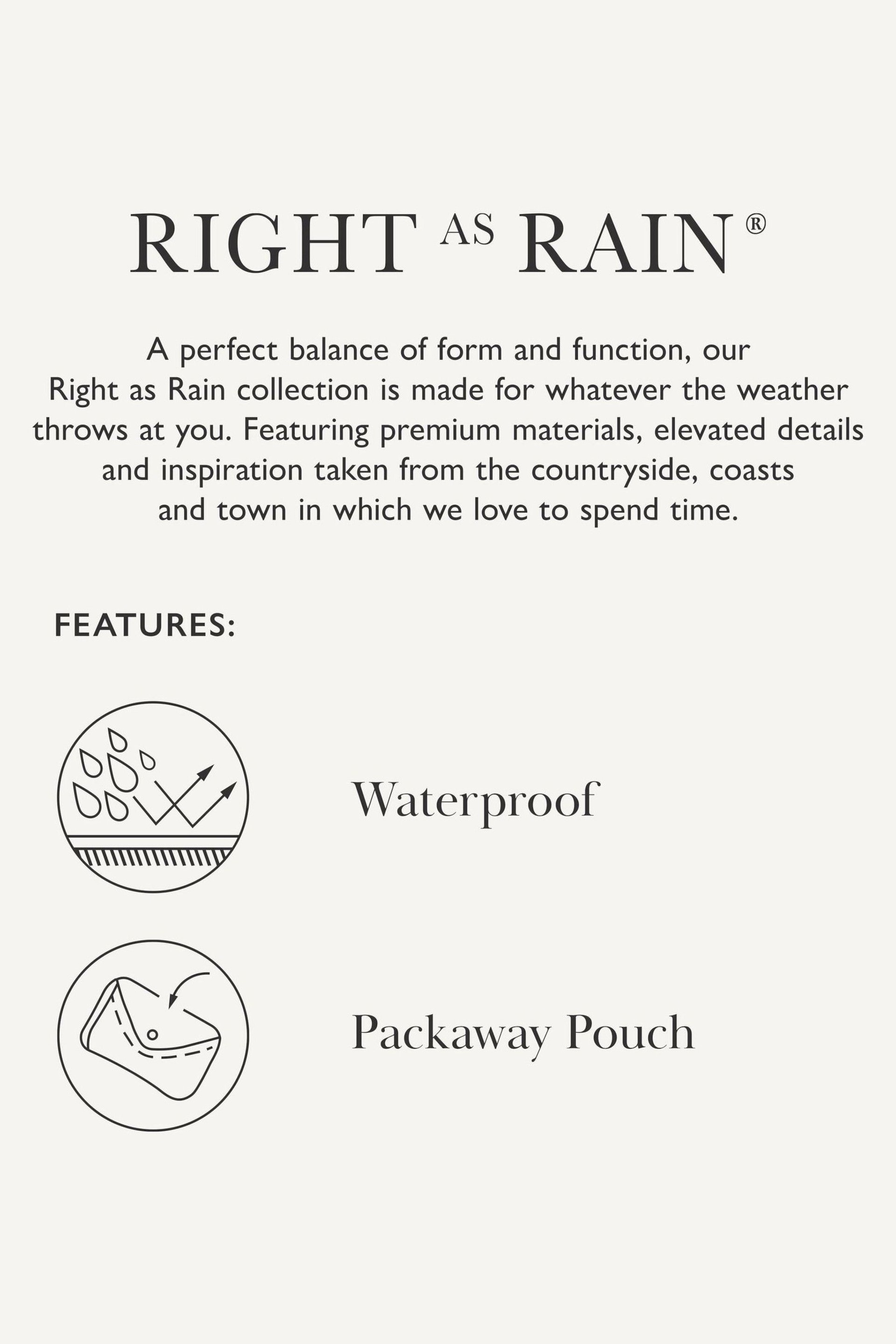 Joules Holkham Brown Waterproof Packable Raincoat With Hood - Image 3 of 14