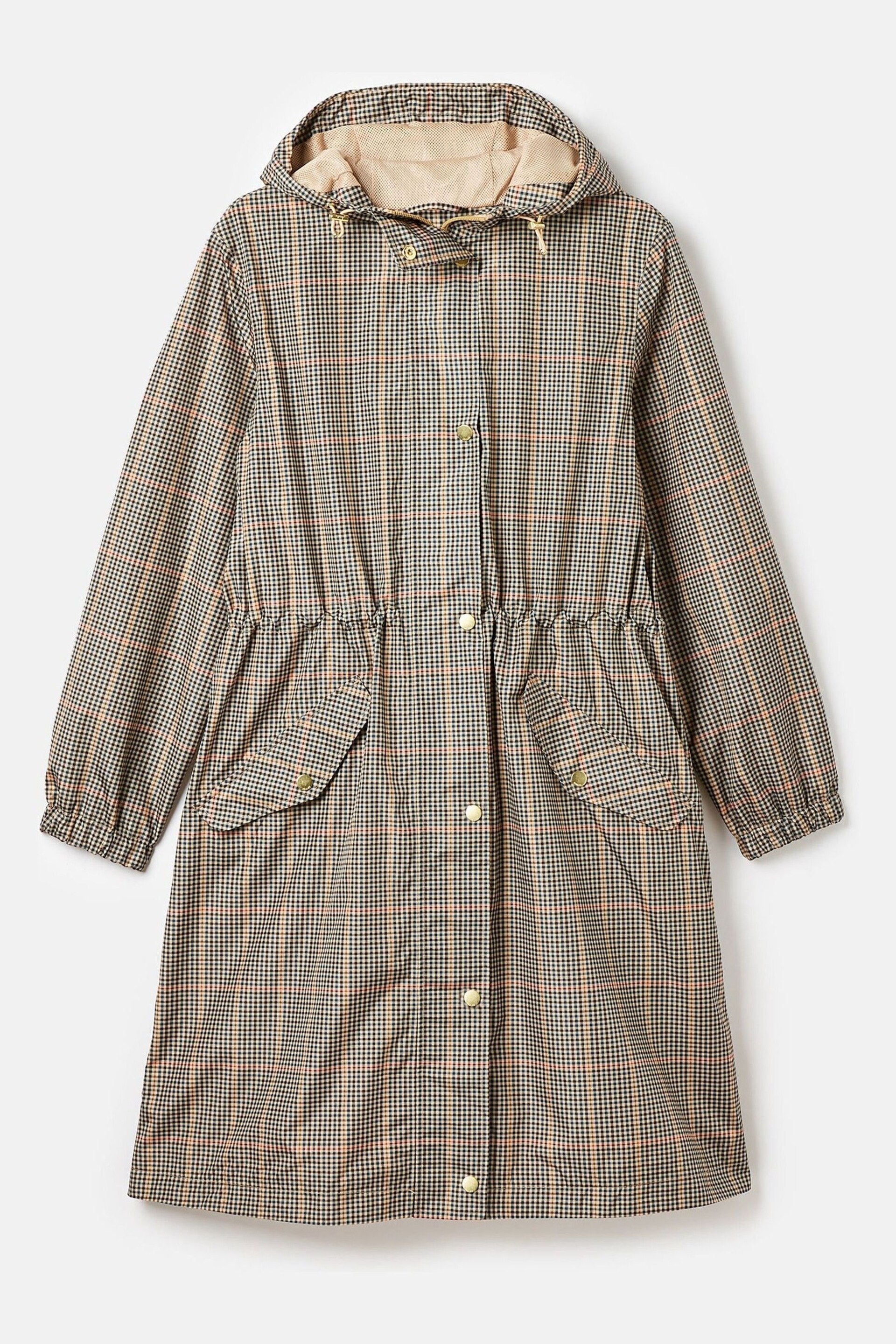 Joules Holkham Brown Waterproof Packable Raincoat With Hood - Image 9 of 14