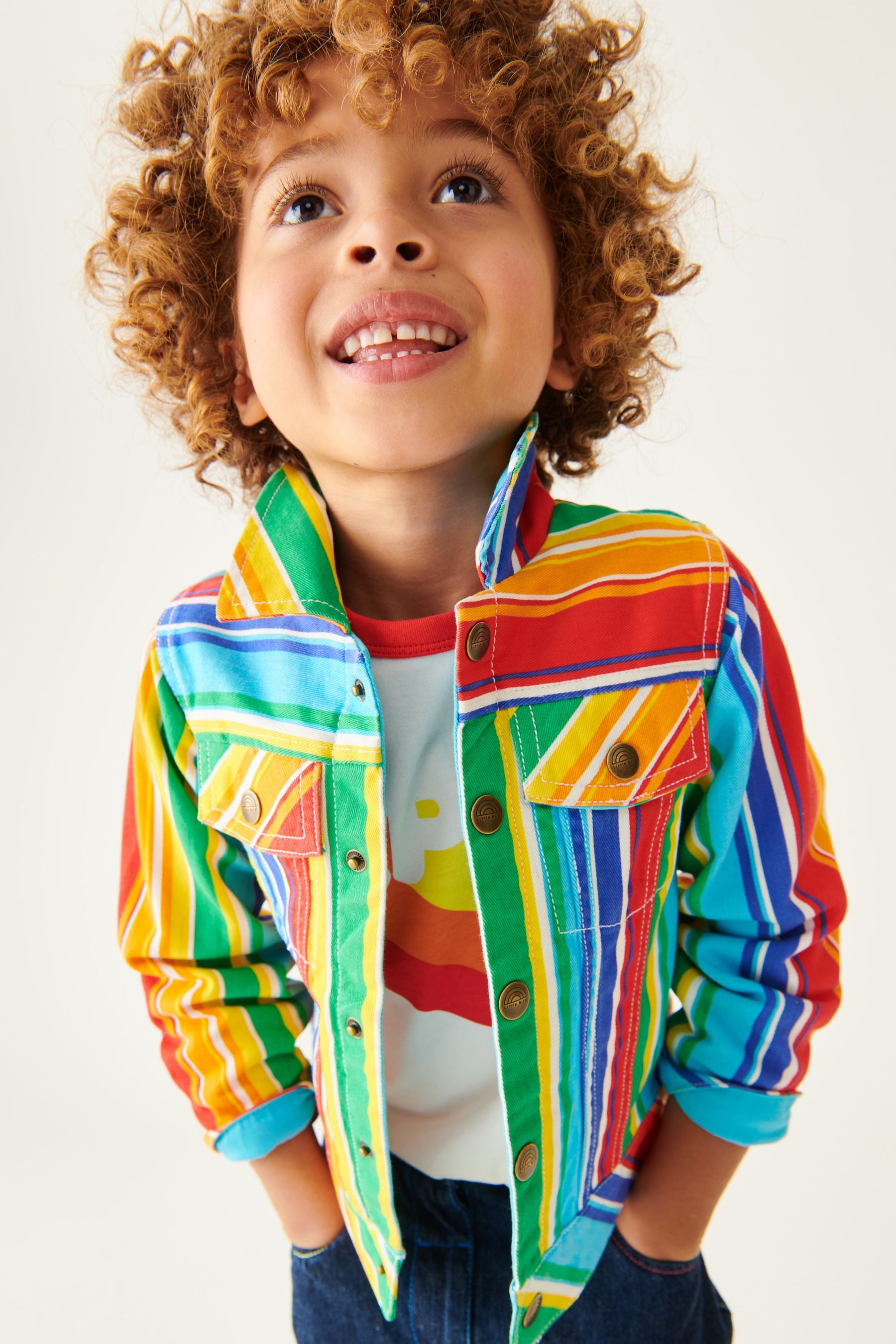 Rainbow jeans jacket new arrivals