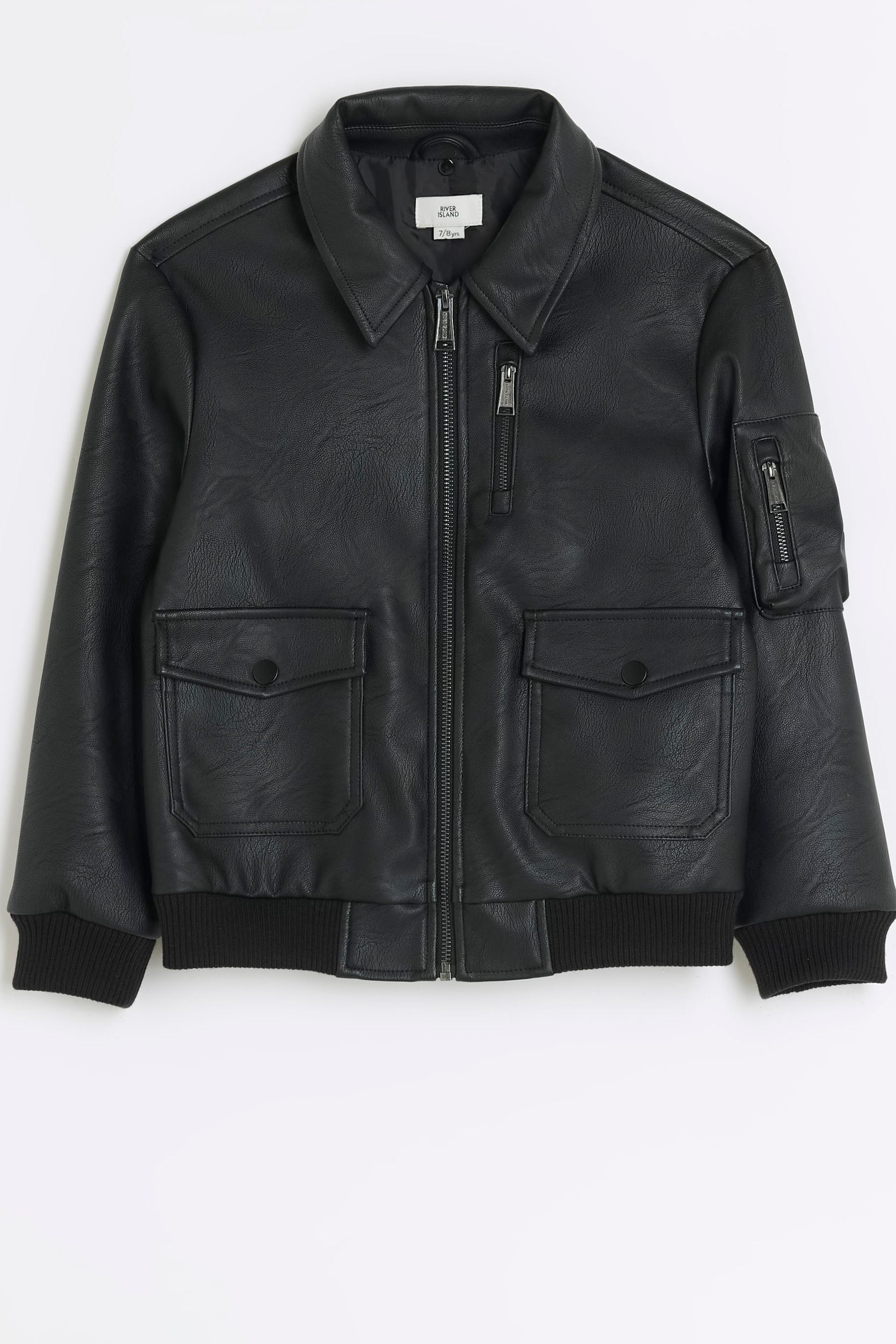 Buy River Island Black Boys Bomber Jacket from the Next UK online shop