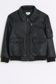 River Island Black Boys Bomber Jacket - Image 2 of 3