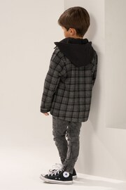 Angel & Rocket Black Hampy Check Hooded Shirt - Image 3 of 7