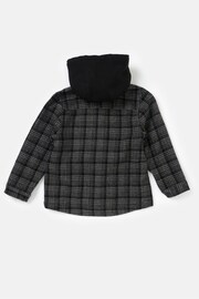 Angel & Rocket Black Hampy Check Hooded Shirt - Image 6 of 7