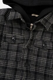 Angel & Rocket Black Hampy Check Hooded Shirt - Image 7 of 7