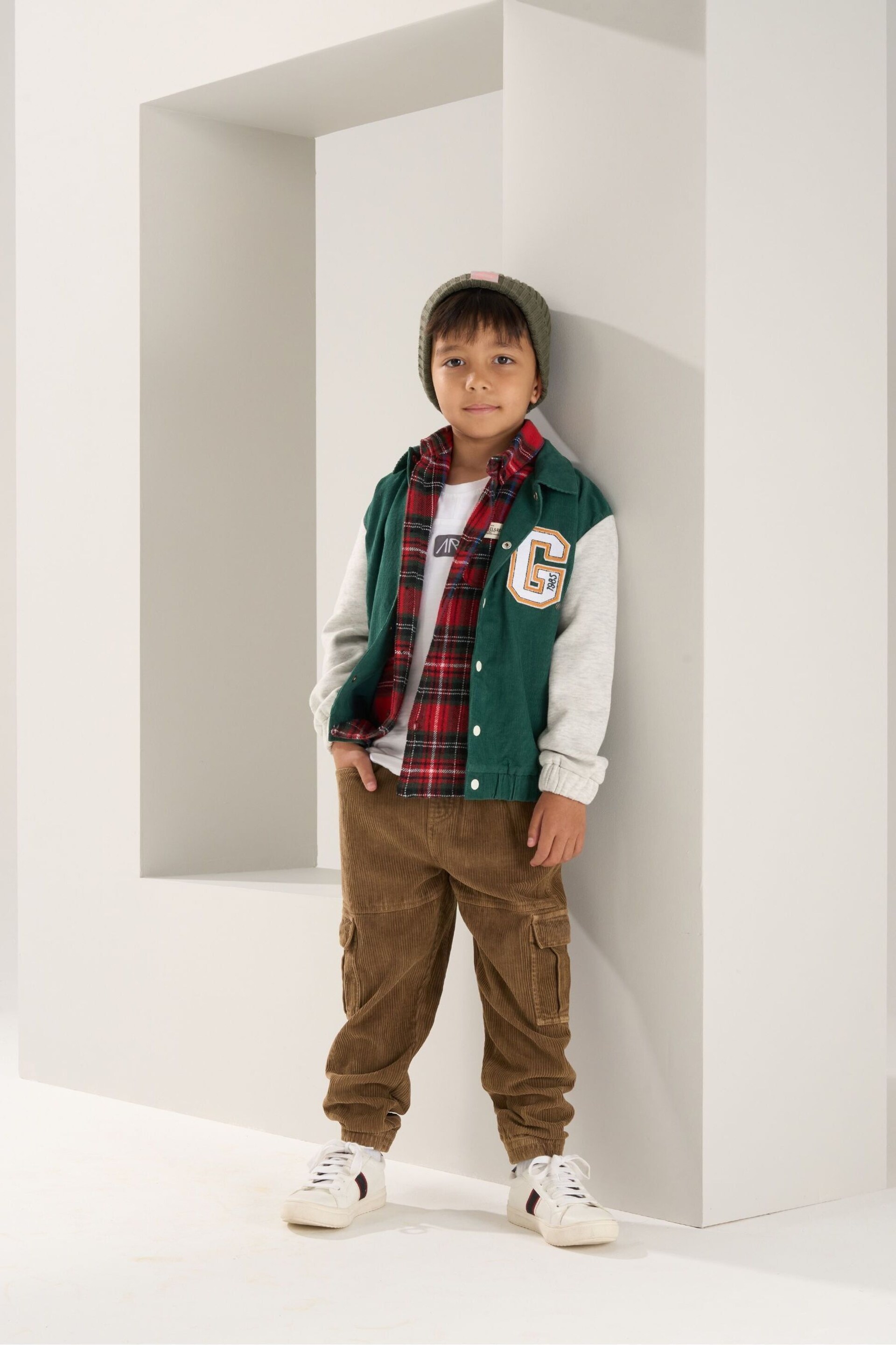 Angel & Rocket Green Chad Cord Varsity Jacket - Image 2 of 6