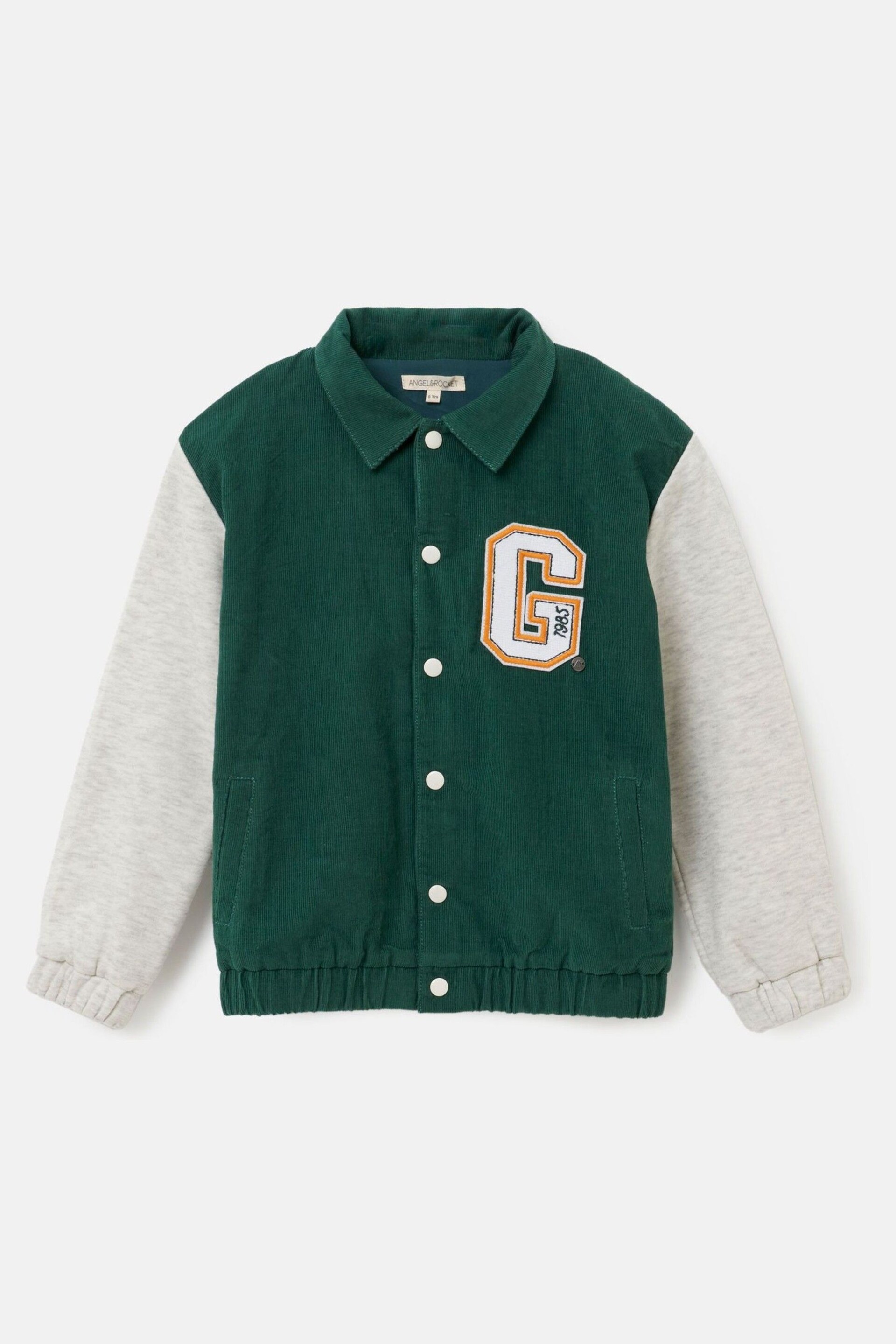 Angel & Rocket Green Chad Cord Varsity Jacket - Image 4 of 6