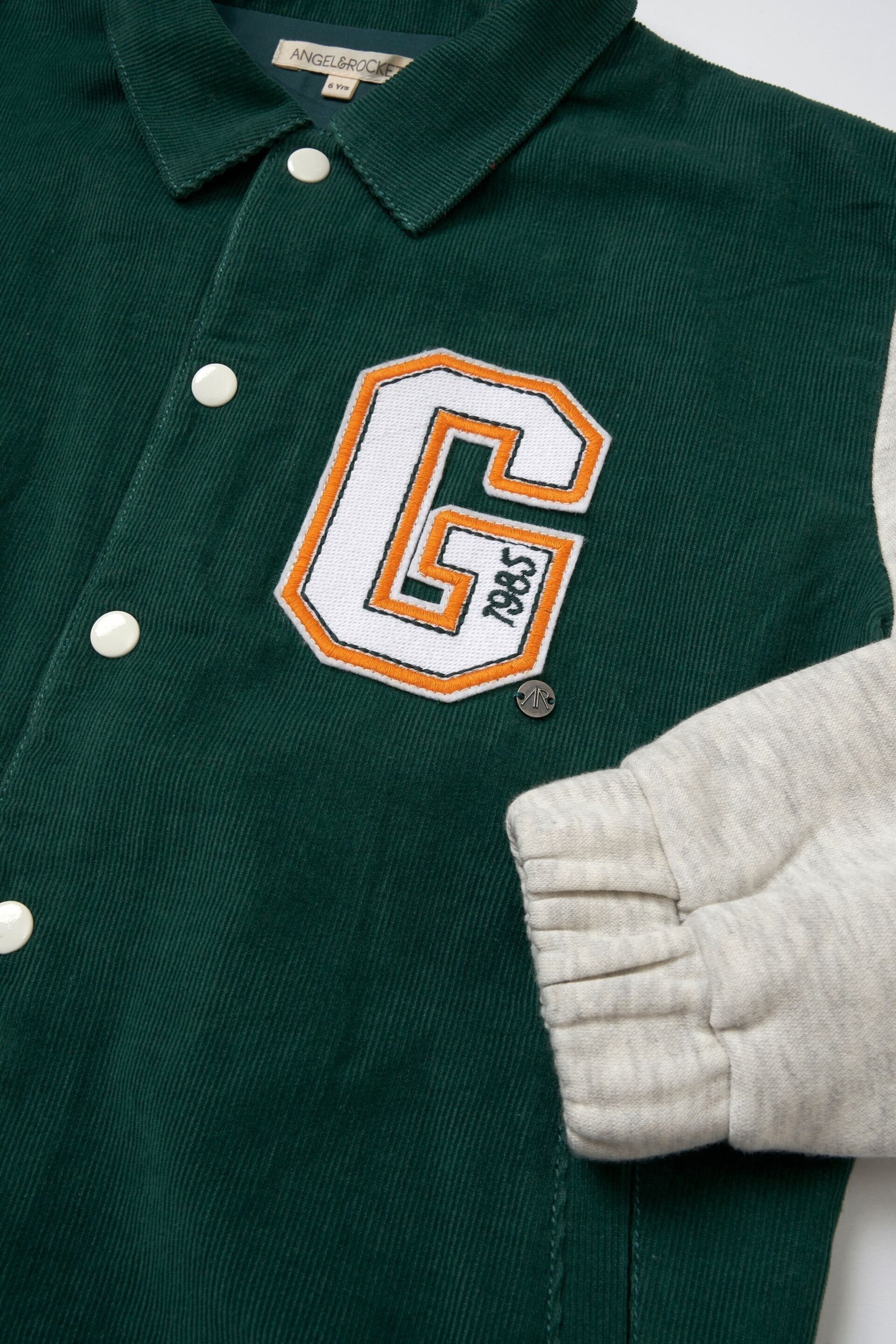 Angel & Rocket Green Chad Cord Varsity Jacket - Image 6 of 6