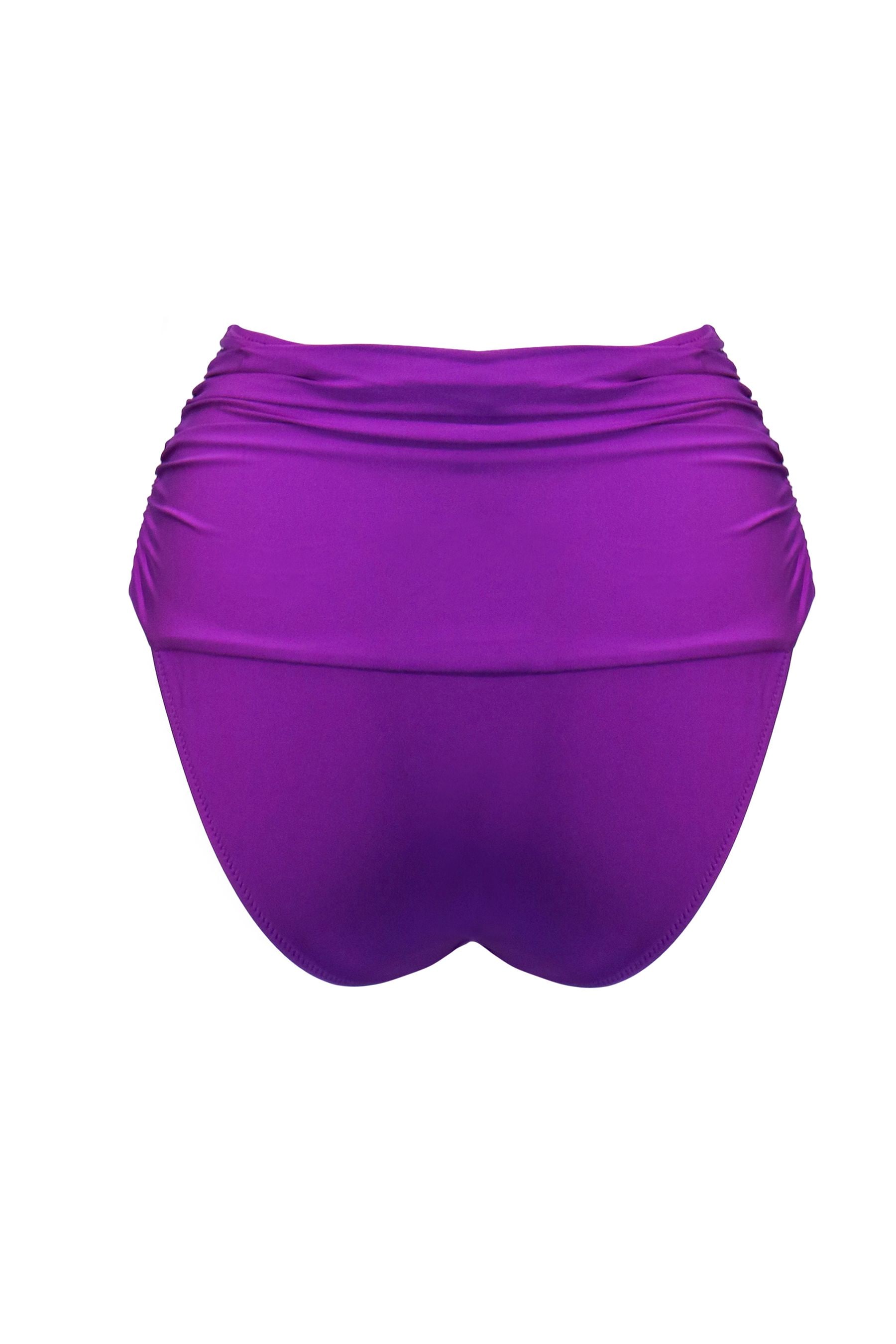 Purple high waisted bikini bottoms discount