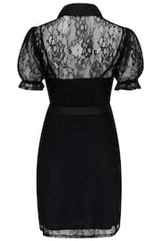 Pour Moi Black Clara Lace Shirt Mini Dress - Image 5 of 5