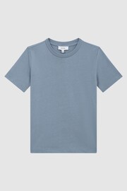 Reiss Aquamarine blue Bless Senior Crew Neck T-Shirt - Image 2 of 6