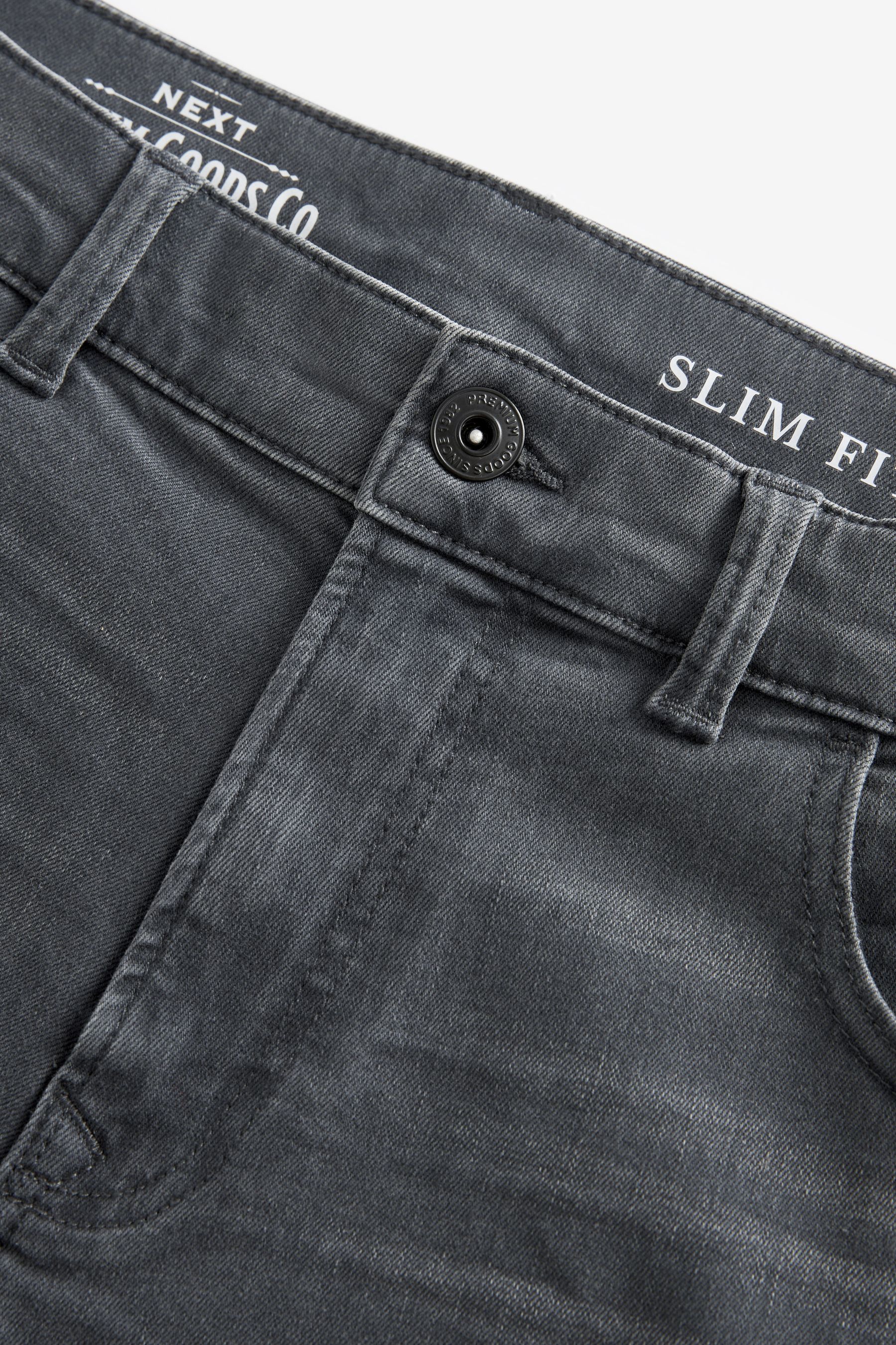 Buy Grey Charcoal Slim Fit Classic Stretch Jeans from Next Luxembourg