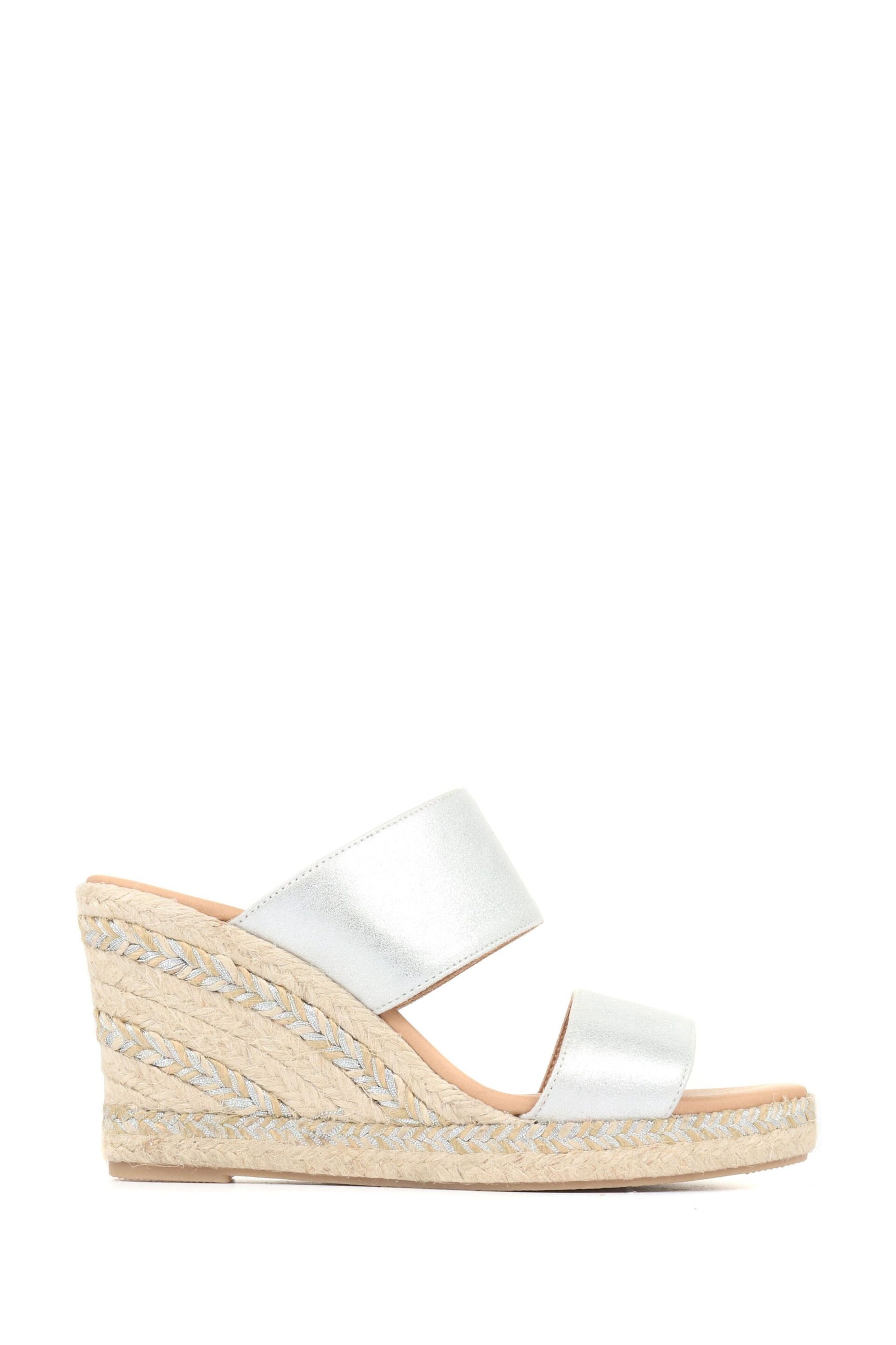 Jones Bootmaker Silver Amabelle Wedge Mule Sandals - Image 1 of 5