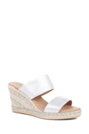 Jones Bootmaker Silver Amabelle Wedge Mule Sandals - Image 2 of 5