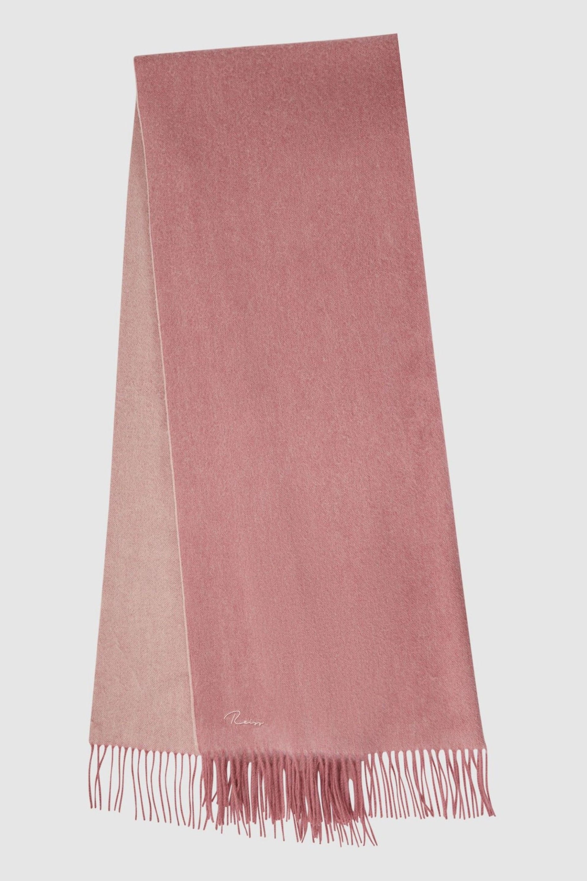 Reiss Blush Picton Wool-Cashmere Scarf - Image 1 of 5