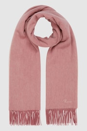 Reiss Blush Picton Wool-Cashmere Scarf - Image 4 of 5