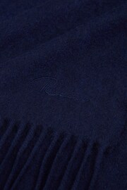 Reiss Navy Picton Wool-Cashmere Scarf - Image 4 of 4