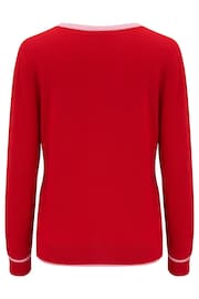 Pour Moi Red Rosie Colour Block Knit Jumper with LENZING™ ECOVERO™ Viscose - Image 5 of 5