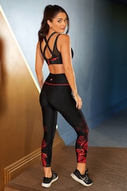 Pour Moi Black & Red Energy Full Length Sports Leggings - Image 2 of 5