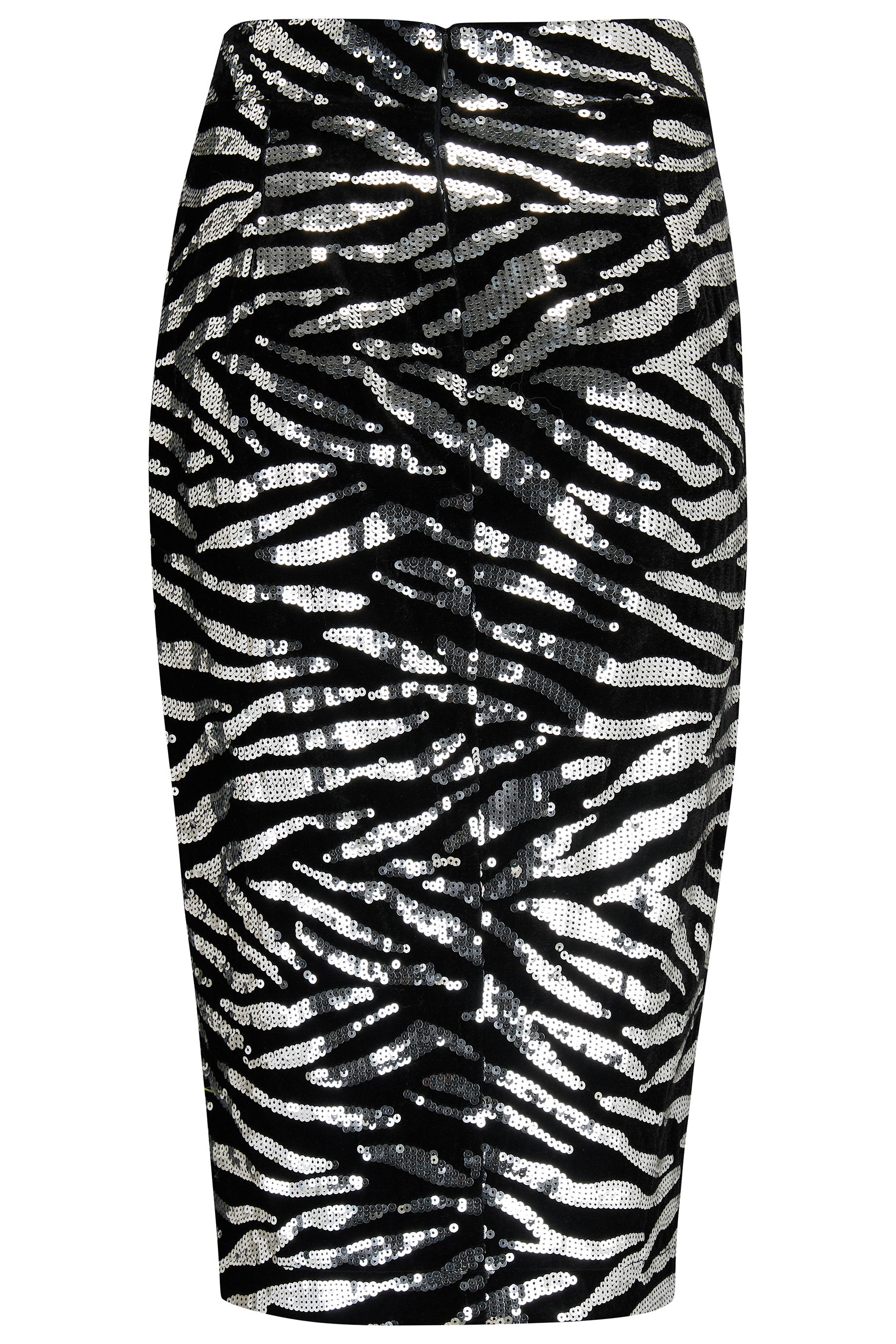 Zebra sequin midi skirt outlet