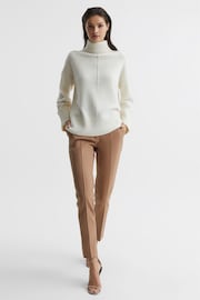 Reiss Cream Sarah Casual Wool-Cashmere Roll Neck Jumper - Image 3 of 7