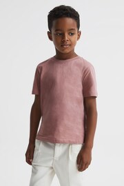 Reiss Dusty Rose Bless 3-9 yrs Crew Neck T-Shirt - Image 1 of 7