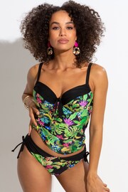 Pour Moi Black/Green St Lucia Padded Tankini - Image 1 of 5
