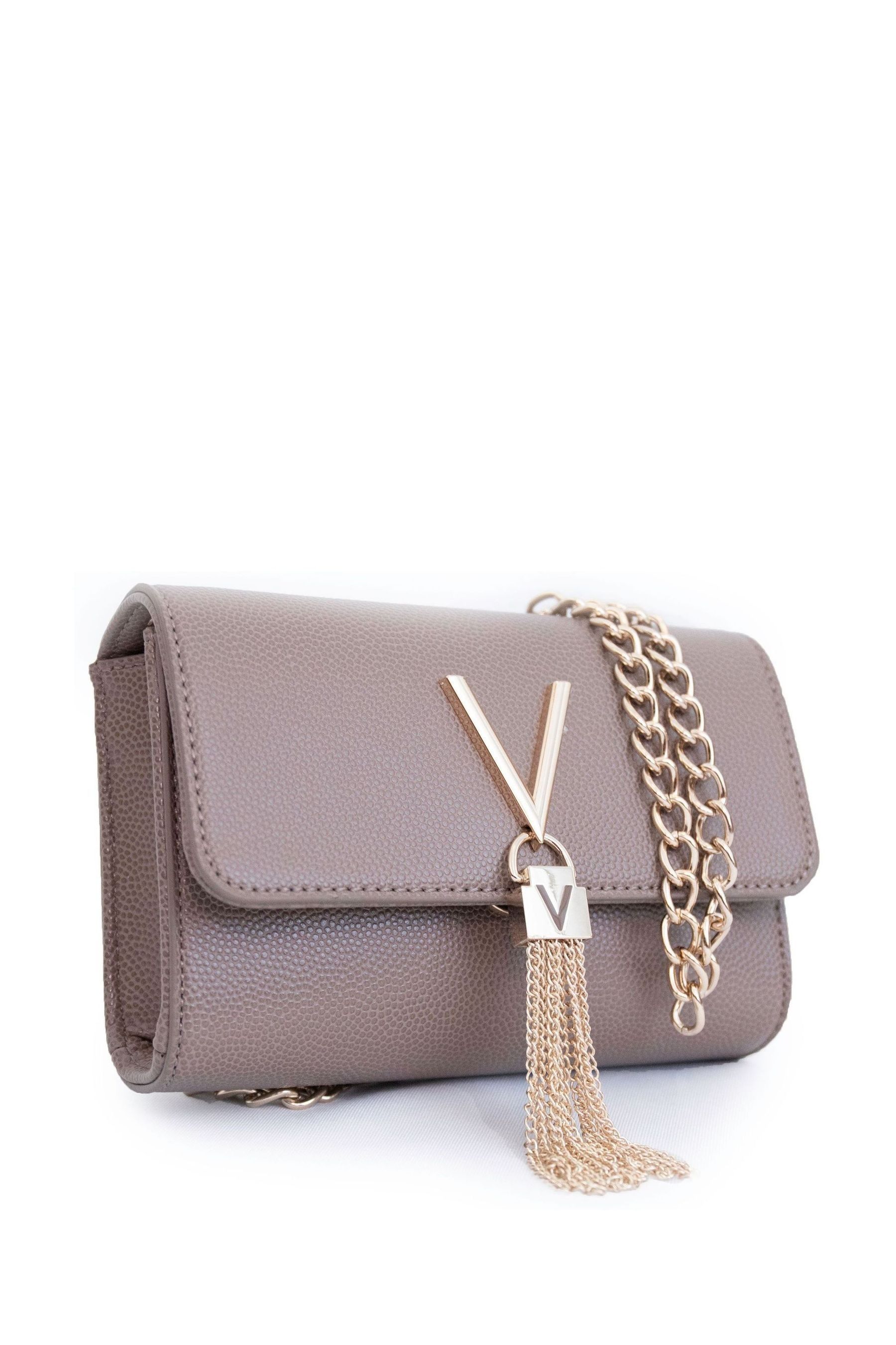 Buy Valentino Bags Taupe Divina Cross Body Chain Tassel Bag from Next Ukraine