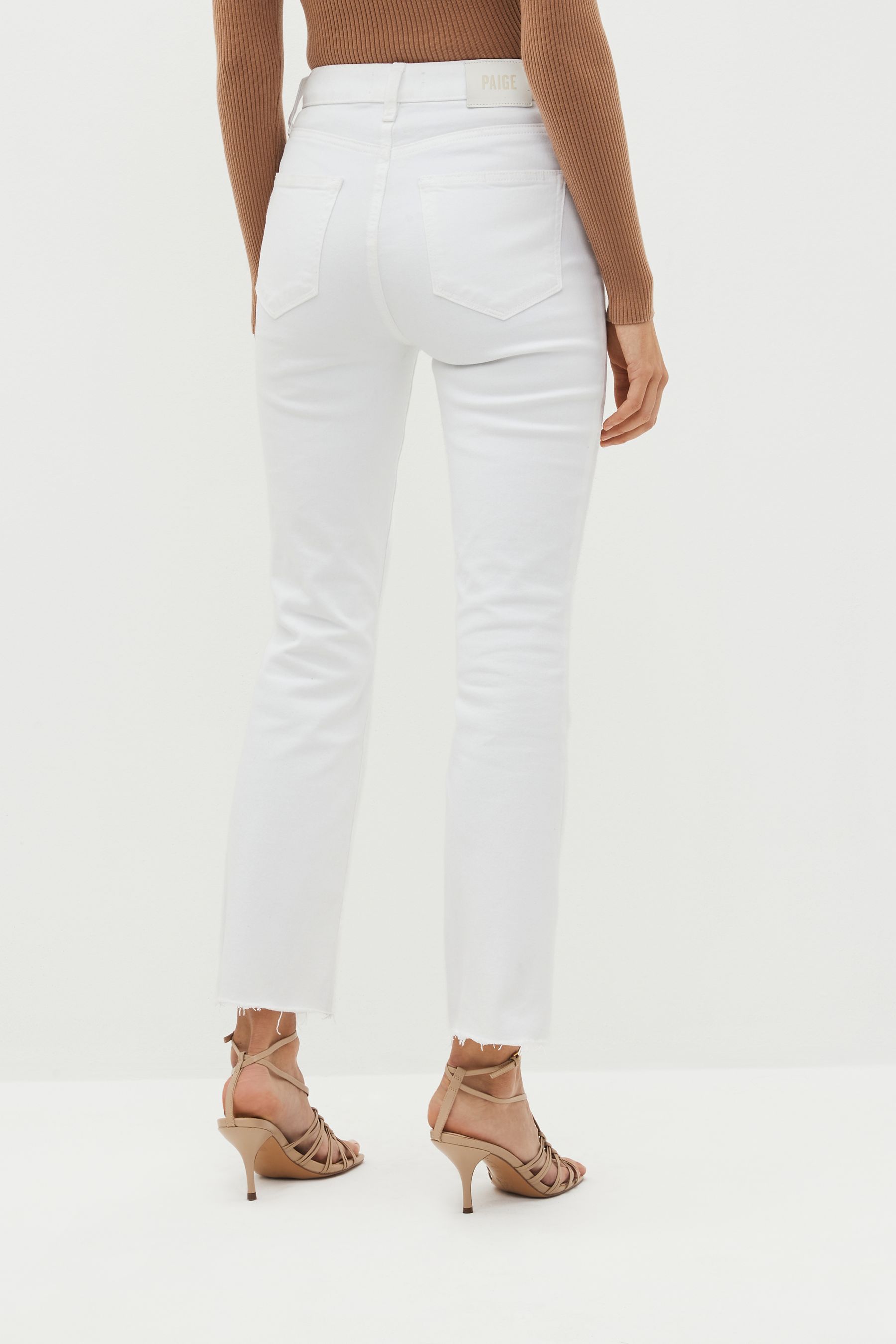 White ankle flare jeans on sale