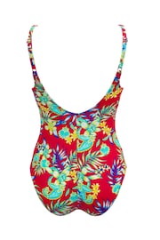 Pour Moi Red Scoop Neck Tummy Control Swimsuit - Image 5 of 5