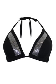 Pour Moi Black Sea Queen Triangle Bikini Top - Image 4 of 5