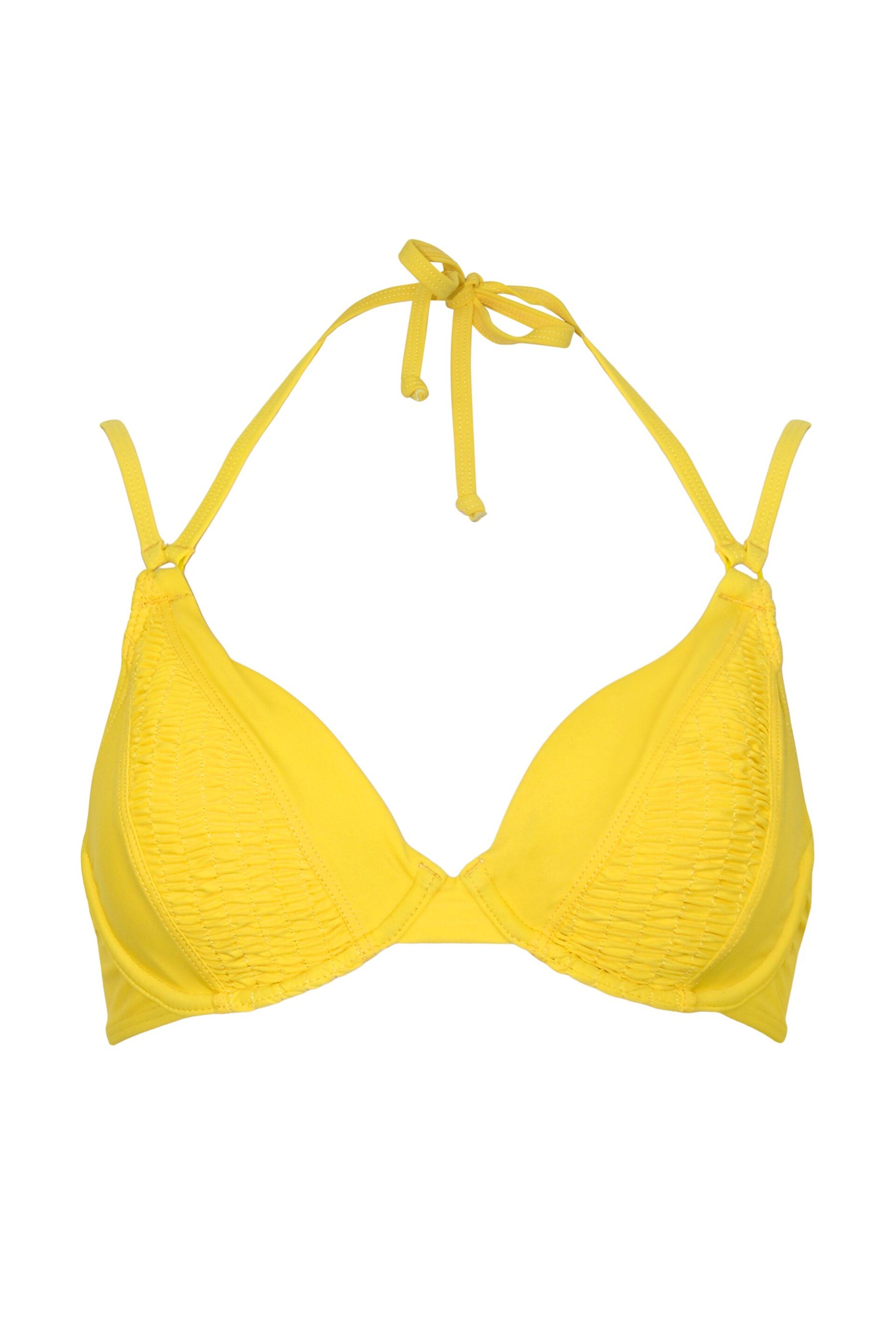 Pour Moi Yellow Gold Coast Double Strap Bikini Top - Image 4 of 5