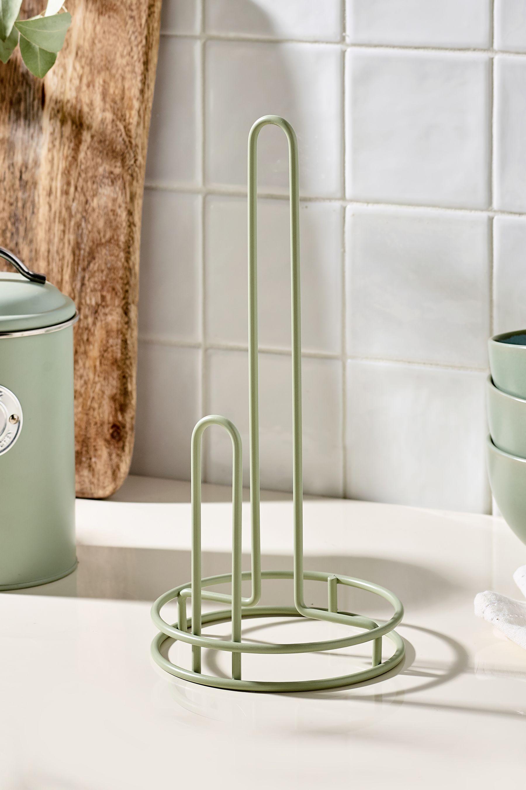 Buy Sage Green Bronx Wire Kitchen Roll Holder from the Next UK online shop