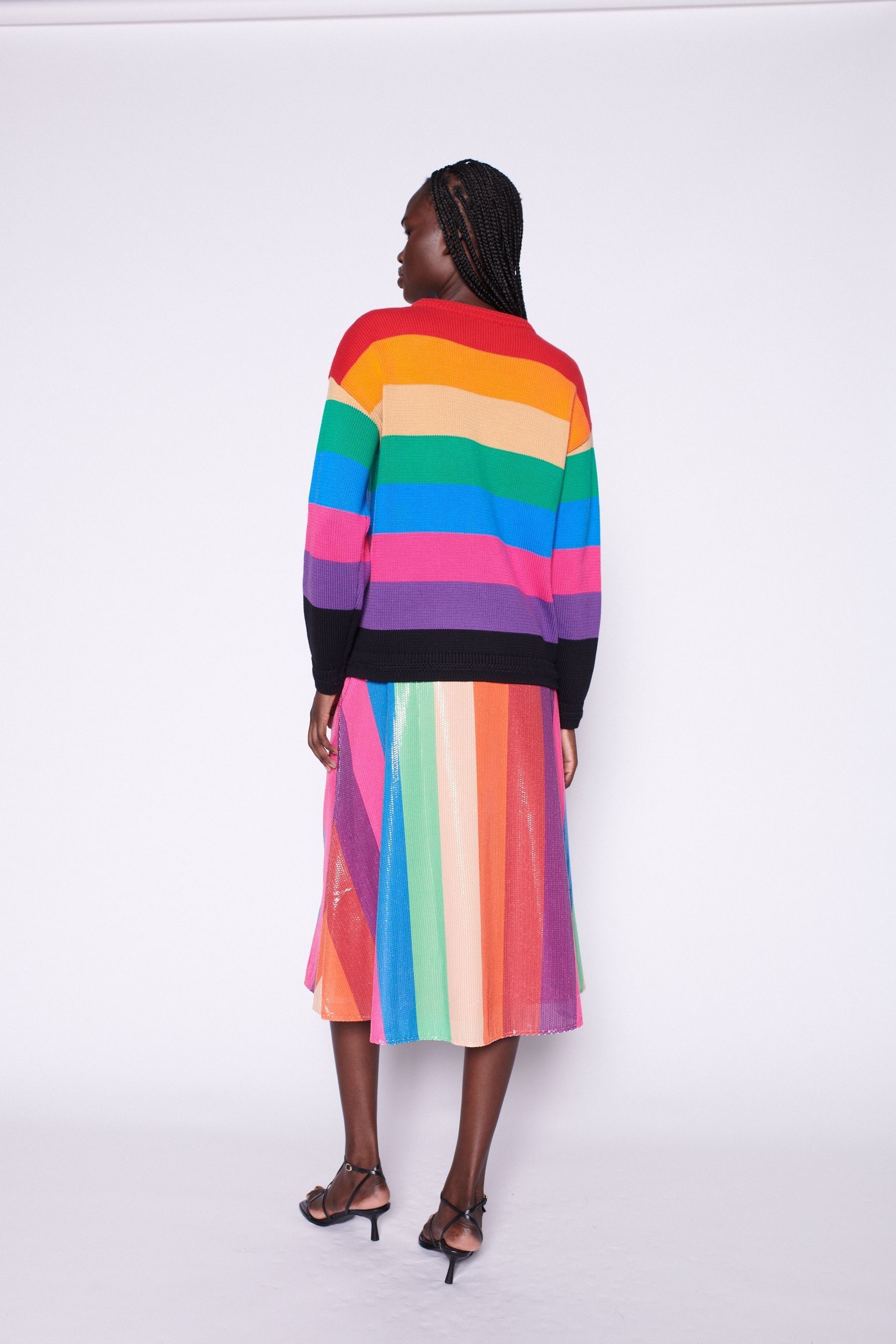 Rainbow skirt midi hot sale