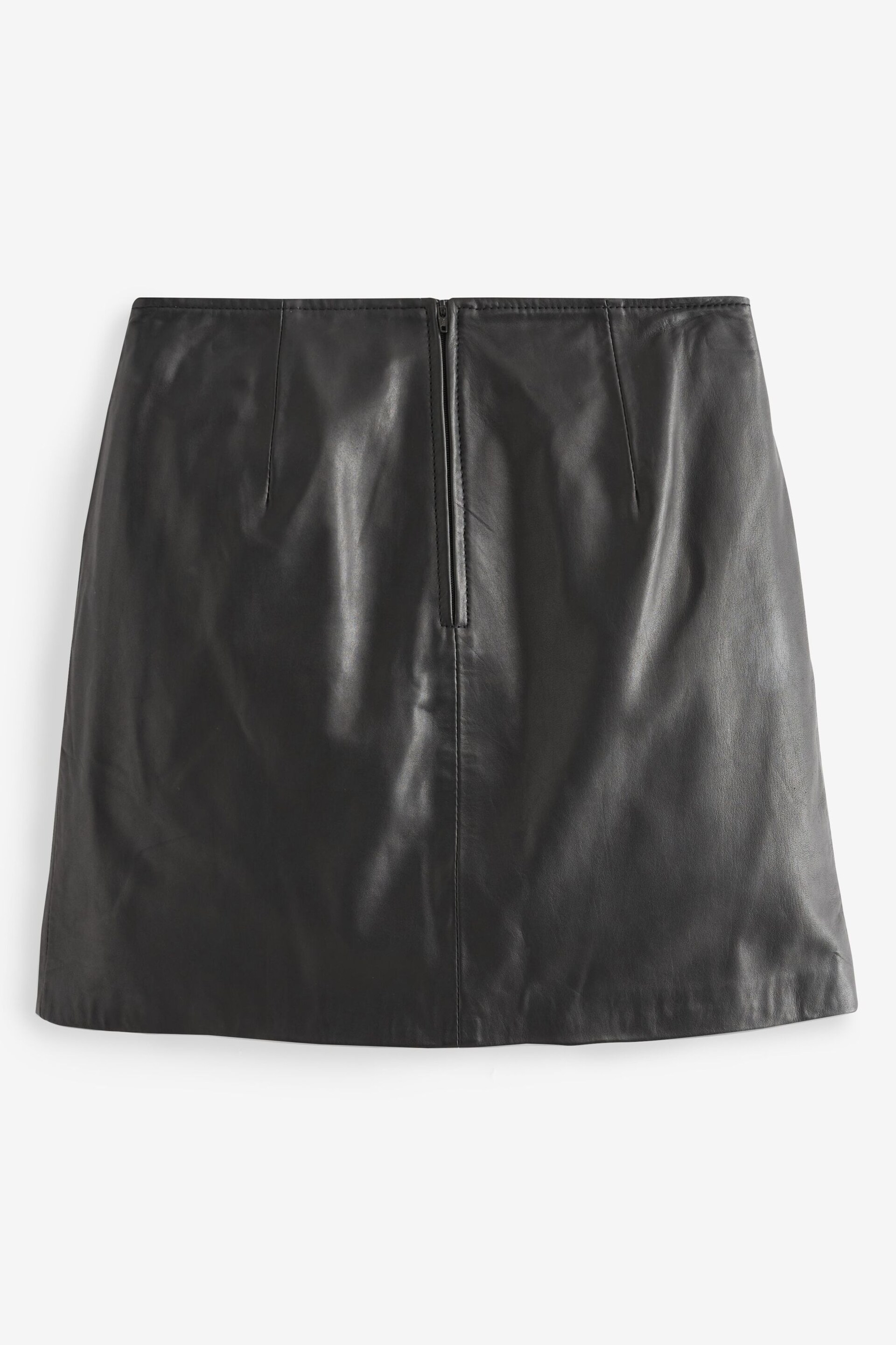 Urban Code Black Leather Panel Detail Mini Skirt - Image 4 of 6