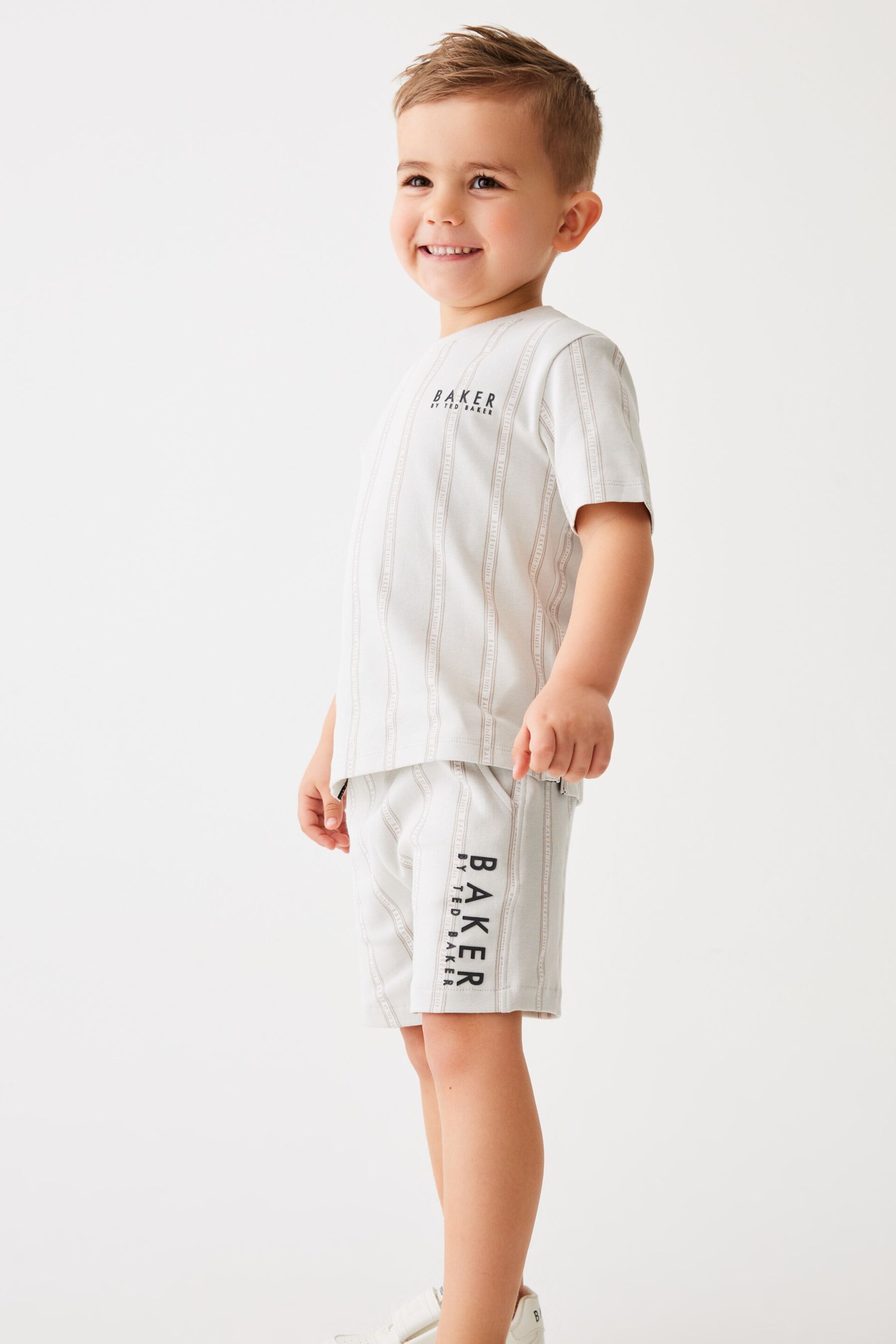 Baker by Ted Baker Striped T-Shirt and Shorts Set - Image 2 of 9