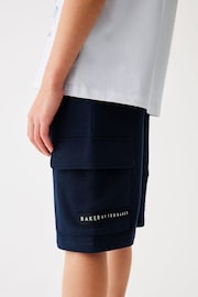 Baker by Ted Baker Navy Graphic T-Shirt And Navy Shorts Set - Image 4 of 8