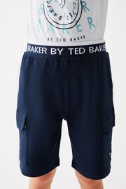 Baker by Ted Baker Navy Graphic T-Shirt And Navy Shorts Set - Image 5 of 8