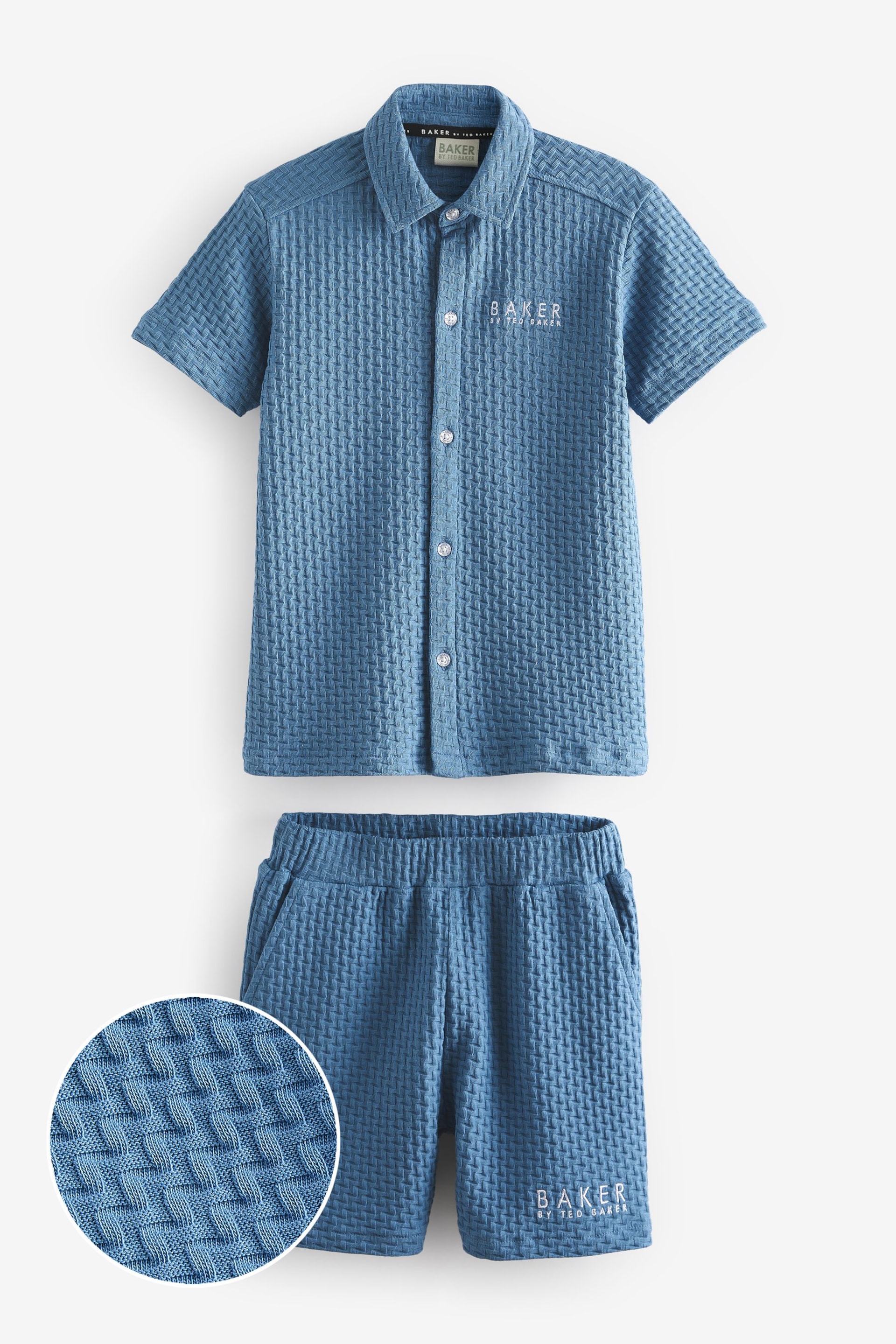 Baker by Ted Baker Textured Polo Shirt and Shorts Set - Image 1 of 14