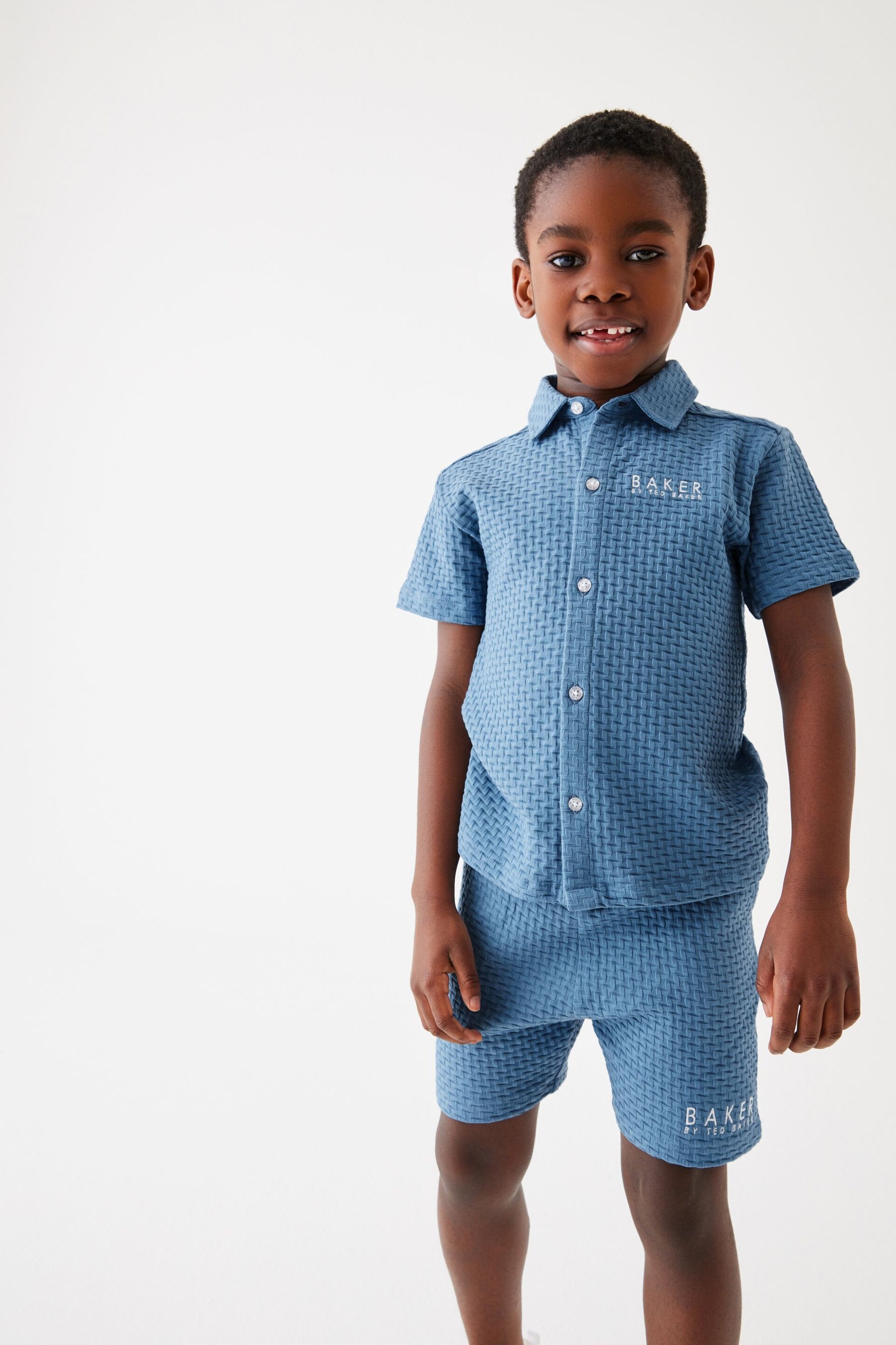 Baker by Ted Baker Textured Polo Shirt and Shorts Set - Image 11 of 14