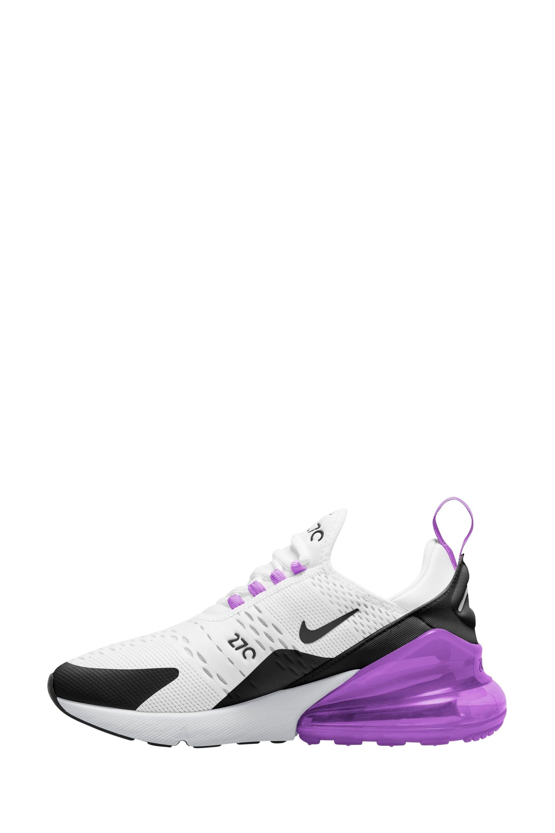 Buy Nike White Purple Air Max 270 Trainers from Next Luxembourg