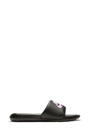 Nike Black/Pink Victori One Shower Sliders - Image 1 of 8