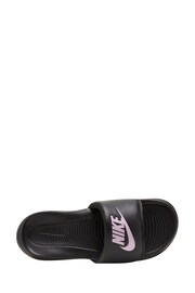 Nike Black/Pink Victori One Shower Sliders - Image 6 of 8