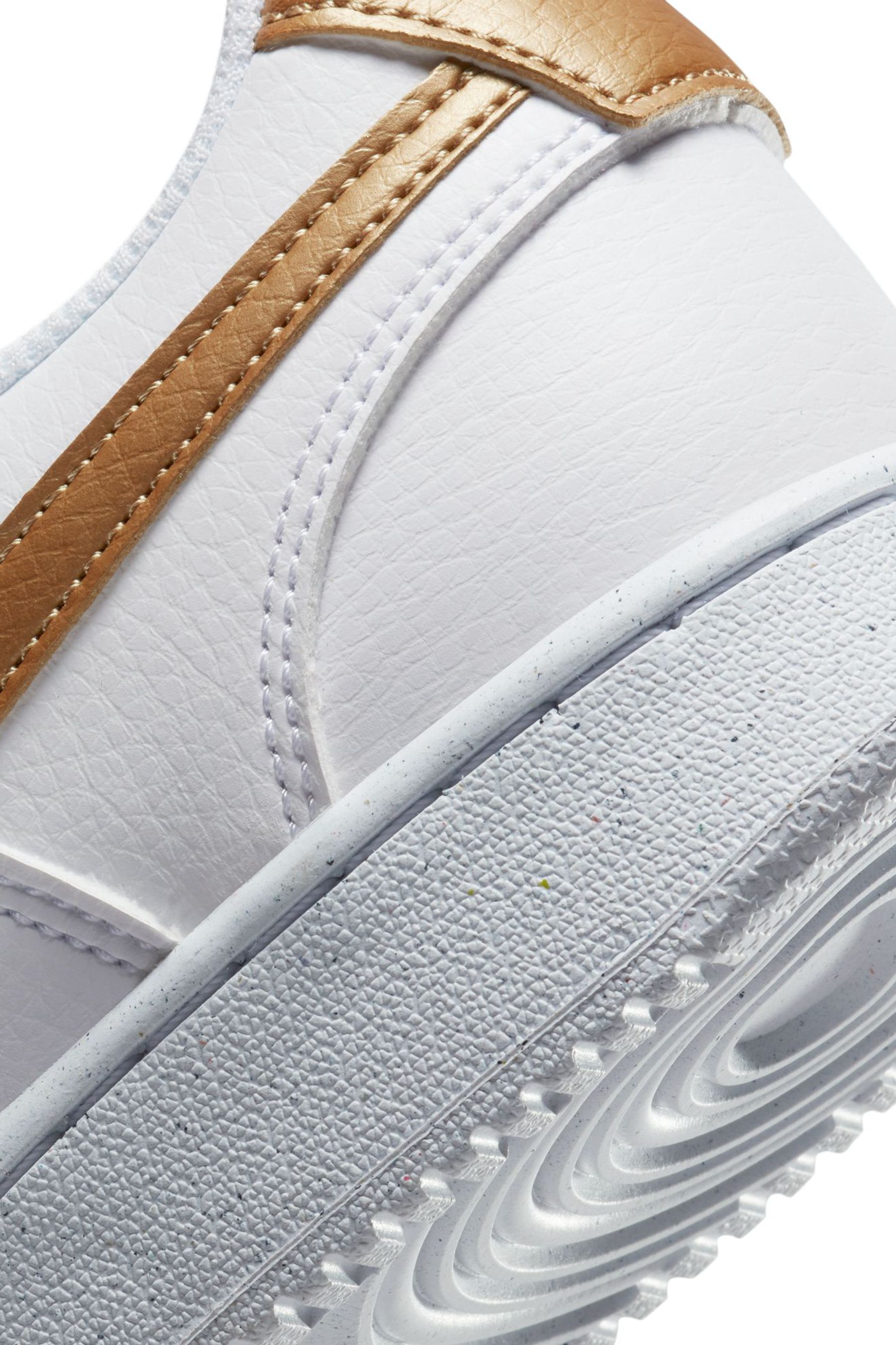Nike white and gold sneakers shop